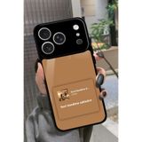 Snacase iPhone 17 Pro Max Uyumlu Şarkı Sözü Tasarımlı Glossy Premium Kılıf, Kahverengi