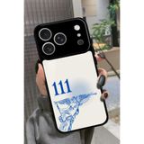 Snacase iPhone 17 Pro Uyumlu 111 Yazılı Glossy Premium Kılıf, Siyah-Beyaz