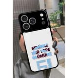 Snacase iPhone 17 Pro Uyumlu 61 Yazılı Glossy Premium Kılıf, Çift Katmanlı, Beyaz-Siyah