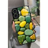 Snacase iPhone 17 Uyumlu Yeşil & Sarı Taş Tasarımlı Glossy Premium Kılıf