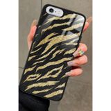 Snacase iPhone 6 Plus ile Uyumlu Kahverengi Zebra Tasarımlı Glossy Premium Kılıf