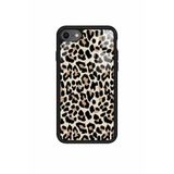Snacase iPhone 7 ile Uyumlu Kahverengi Leopar Tasarımlı Glossy Premium Kılıf