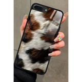 Snacase iPhone 7 Plus ile Uyumlu Kahverengi Leopar Tasarımlı Glossy Premium Kılıf