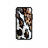Snacase iPhone 7 Uyumlu Kahverengi Leopar Tasarımlı Glossy Premium Kılıf