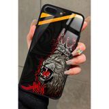 Snacase iPhone 8 Plus ile Uyumlu Aslan Tasarımlı Glossy Premium Kılıf, Galatasaray, Çift Katmanlı