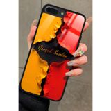 Snacase iPhone 8 Plus ile Uyumlu Gerçek Sevdam Yazılı Glossy Premium Kılıf, Galatasaray, Kırmızı ve Sarı