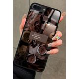 Snacase iPhone 8 Plus ile Uyumlu Kahverengi Poster Tasarımlı Glossy Premium Kılıf