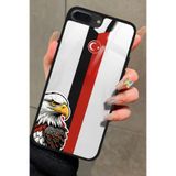 Snacase iPhone 8 Plus ile Uyumlu Kartal Tasarımlı Glossy Premium Kılıf, Beşiktaş