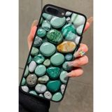 Snacase iPhone 8 Plus ile Uyumlu Yeşil Taş Tasarımlı Glossy Premium Kılıf