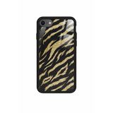 Snacase iPhone 8 Uyumlu Kahverengi Zebra Tasarımlı Glossy Premium Kılıf