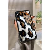 Snacase iPhone Xs Max ile Uyumlu Kahverengi Leopar Tasarımlı Glossy Premium Kılıf