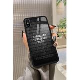 Snacase iPhone Xs Max ile Uyumlu Taraftar Sözü Yazılı Glossy Premium Kılıf, Beşiktaş, Siyah