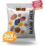 Snack Çiğ Karışık Kuruyemiş 24X30 gr Premium Doğal Fıstık Incir Üzüm Fındık Kayısı Badem Atıştırmalık 720 gr