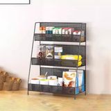 Snack Depolama Rafı Perakende Teşhir Rafı Snack Raf Organizatör Süpermarket Teşhir Rafı, 3 Katmanlı Metal Süpermarket Sebze Teşhir Rafı, Ticari Atıştırmalık Organizatörü, Yerden Tasarruf Sağlayan Çok