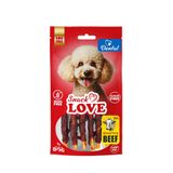 Snack Love Köpek Ödülü Dental Ve Eğitim Burgulu Çubuk Üzerine Sarılı Dana Eti 10 Cm 70 Gr