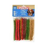 Snacky 15x105 gr Munchy Renkli Burgu Çubuk Köpek Çiğneme Kemiği