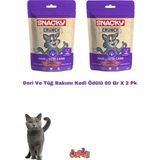 Snacky Deri ve Tüğ Bakımı 2x60 gr Kedi Ödül Maması