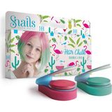 Snails Flamingo Saç Tebeşiri 2'li Set Fuşya ve Yeşil Renk Geçici Bitiş ile Eğlenceli Saç Renklendirme