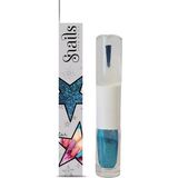 snails safe nails 510216 Çocuk Parlak Oje 2'si 1 Arada, Mavi, Top Coat & Parlak Pudra, Peel-Off Formule, Çıkarılabilir, Su Bazlı, Zararsız, Vegan