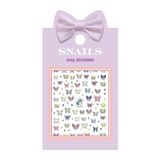 Snails Tırnak Sticker Seti- Butterfly Garden - Renkli