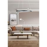 Snake Modern Tasarım Siyah Renk Beyaz Ledli Yatak Odası - Cafe - Mutfak - Salon LED Avize - Metal