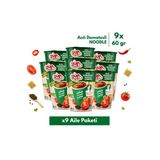 Snap Eats Noodle | Acılı Domatesli Bardak Noodle | 60 Gr | 9'Lu Aile Paketi