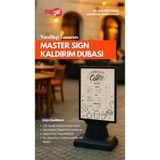 Snapper Master Sign Reklam ve Kaldırım Dubası - Siyah Renkli, Su veya Kum Dolu Ağırlık Hazneli, Rüzgara Dayanıklı Sert Plastik Duba - 115 cm Yükseklik (Baskısız)