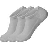 Sneaker 3 Çift Patik Çorap - 40 - 45 - Gri