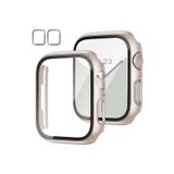 Sneezy Apple Watch 45MM 7-8-9 SE Seri Uyumlu Starlight 360 Derece Koruma ve Temperli Cam Ekran Koruyucu