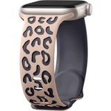 Sneezy Apple Watch İle Uyumlu 38 40 41mm Leopar Desenli Yumuşak Silikon Kordon Seri 2 3 4 5 6 Se 7 8 9 10 42mm Krem