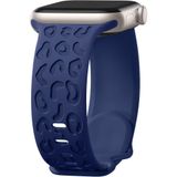 Sneezy Apple Watch İle Uyumlu 38 40 41mm Leopar Desenli Yumuşak Silikon Kordon Seri 2 3 4 5 6 Se 7 8 9 10 42mm Lacivert