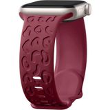 Sneezy Apple Watch İle Uyumlu 44 45 46mm Leopar Desenli Yumuşak Silikon Kordon Seri 2 3 4 5 6 Se 7 8 9 10 Mürdüm