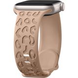 Sneezy Apple Watch İle Uyumlu 44 45 46mm Leopar Desenli Yumuşak Silikon Kordon Seri 2 3 4 5 6 Se 7 8 9 10 Turuncu