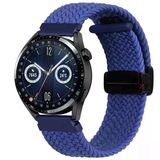 Sneezy Huawei Watch Gt 2 Elegant-Classic 42Mm Uyumlu 20Mm Fiberlink Manyetik Tokalı Örgü Kordon Mavi