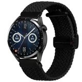 Sneezy Huawei Watch Gt 2 Elegant-Classic 42Mm Uyumlu 20Mm Fiberlink Manyetik Tokalı Örgü Kordon Siyah