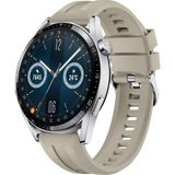 Sneezy Huawei Watch Gt3 46Mm Gt2 46Mm İle Uyumlu Spor Silikon Metal Tokalı Soft Saat Kordonu Krem