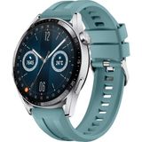 Sneezy Huawei Watch Gt3 46Mm Gt2 46Mm İle Uyumlu Spor Silikon Metal Tokalı Soft Saat Kordonu Mavi