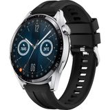 Sneezy Huawei Watch Gt3 46Mm Gt2 46Mm İle Uyumlu Spor Silikon Metal Tokalı Soft Saat Kordonu Siyah