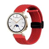 Sneezy Huawei Watch Gt4 41Mm İle Uyumlu 18Mm Fiberlink Manyetik Tokalı Örgü Kordon Kırmızı