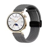 Sneezy Huawei Watch Gt4 41Mm İle Uyumlu 18Mm Fiberlink Manyetik Tokalı Örgü Kordon Koyu Gri