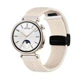 Sneezy Huawei Watch Gt4 41Mm İle Uyumlu 18Mm Fiberlink Manyetik Tokalı Örgü Kordon Starlight