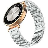 Sneezy Huawei Watch Gt4 41Mm İle Uyumlu 18Mm Ironweft Döküm Çelik Metal Kordon Gümüş