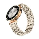 Sneezy Huawei Watch Gt4 41Mm İle Uyumlu 18Mm Ironweft Döküm Çelik Metal Kordon Starlight