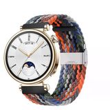 Sneezy Huawei Watch Gt4 41Mm İle Uyumlu 18Mm Metal Klips Solo Fiberlink Örgü Kordon Turuncu Siyah