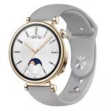 Sneezy Huawei Watch Gt4 41Mm İle Uyumlu 18Mm Purelux Soft Silikon Kordon Gri