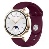 Sneezy Huawei Watch Gt4 41Mm İle Uyumlu 18Mm Purelux Soft Silikon Kordon Koyu Mor