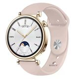 Sneezy Huawei Watch Gt4 41Mm İle Uyumlu 18Mm Purelux Soft Silikon Kordon Pudra