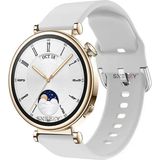 Sneezy Huawei Watch Gt4 41Mm İle Uyumlu 18Mm Purelux Soft Tokalı Silikon Kordon Beyaz