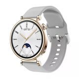 Sneezy Huawei Watch Gt4 41Mm İle Uyumlu 18Mm Purelux Soft Tokalı Silikon Kordon Gri