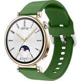 Sneezy Huawei Watch Gt4 41Mm İle Uyumlu 18Mm Purelux Soft Tokalı Silikon Kordon Haki